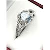 Image 2 : STERLING SILVER NATURAL BLUE TOPAZ (1.75CT) WITH CZ (0.20CT) RING, SIZE 7, W/A $260.00. BLUE TOPAZ I