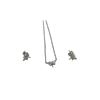 Image 1 : STERLING SILVER CZ EARRINGS AND PENDANT SET, RETAIL $200.00.
