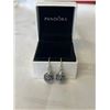 Image 1 : PAIR OF 925 STERLING SILVER MARKED PANDORA EARRINGS IN BOX