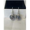 Image 2 : PAIR OF 925 STERLING SILVER MARKED PANDORA EARRINGS IN BOX
