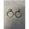 Image 1 : PAIR OF HUGE 925 STERLING SILVER HOOP EARRINGS
