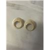 Image 2 : 2 PAIRS OF IVORY EARRINGS
