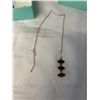 Image 3 : 925 STERLING SILVER CHAIN W/ GENUINE AMBER PENDANT NECKLACE AND PAIR OF AMBER STUD EARRINGS