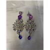 Image 1 : PAIR OF VINTAGE RHINESTONES EARRINGS
