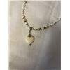Image 2 : VINTAGE MOTHER OF PEARL BEADS AND PENDANT NECKLACE