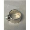 Image 2 : STERLING SILVER W/ CULTURED FRESHWATER PEARL RING MARKED 925 AND HALLMARK