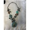 Image 1 : LARGE TURQUOISE PENDANT AND MISC BEADS NECKLACE