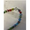 Image 2 : ITALIAN VENITIAN MURANO MILLE FIORI GLASS BEADS NECKLACE