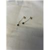 Image 1 : PAIR OF 10K GOLD W/ BLUE SAPPHIRE STONES DANGLE EARRINGS