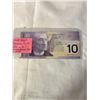 Image 1 : MINT 2001 CANADIAN $10 BILL WITH REMEMBRANCE DAY ON BACK