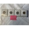 Image 2 : 4 CANADIAN VICTORY NICKELS 1943 TOMBAC 1944, 1945 VICTORY PLUS 2005 60TH ANNIVERSARY WW2 VICTORY
