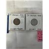 Image 3 : 4 CANADIAN VICTORY NICKELS 1943 TOMBAC 1944, 1945 VICTORY PLUS 2005 60TH ANNIVERSARY WW2 VICTORY