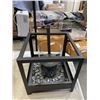 Image 2 : 2 BRAND NEW PATIO FLARE SQUARE BLACK GARDEN / PATIO BURNERS, WITH LED LIGHTING, RETAIL $69 EACH