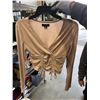 Image 2 : APPROX 15 PCS SIZE SMALL TURTLE NECK LONG SLEEVES AND SIZ ESMALL AND LARGE BEIGE LOW-V SHIRTS