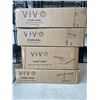 Image 1 : 2 VIVO SINGLE MONITOR DESK MOUNTS, DUAL MONITOR DESK STAND AND UNDER DESK KEYBOARD TRAY