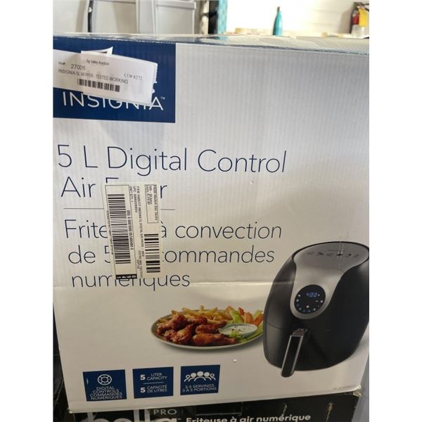 INSIGNIA 5L AIR FRYER - TESTED WORKING