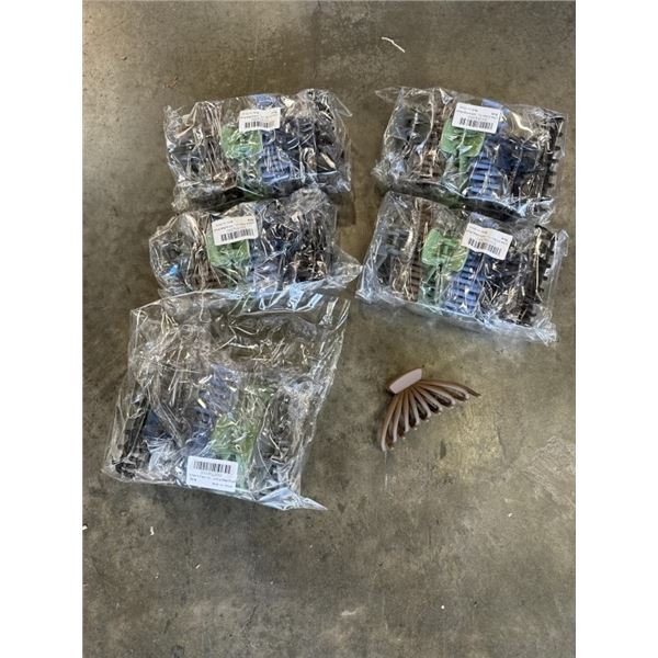 5 NEW 6PACKS OF 4.3 INCH HAIR CLIPS, ASSORTED COLOR