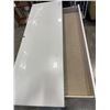 Image 3 : WHITE IKEA GLASS TOP HALL TABLE / VANITY DESK