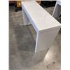 Image 3 : WHITE IKEA GLASS TOP HALL TABLE / VANITY DESK