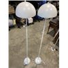 Image 1 : 2 WHITE METAL FLOOR LAMPS