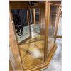 Image 2 : OAK GLASS DOOR DISPLAY CABINET