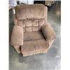 Image 1 : BROWN FABRIC RECLINNER CHAIR