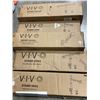 Image 1 : 2 NEW VIVO DUAL MONITOR DESK MOUNTS, 2 SINGLE MONITOR DESK MOUNTS AND SINGLE MOINTOR MECHANICAL ARM 