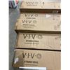 Image 2 : 2 NEW VIVO DUAL MONITOR DESK MOUNTS, 2 SINGLE MONITOR DESK MOUNTS AND SINGLE MOINTOR MECHANICAL ARM 