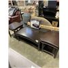 Image 1 : 3PC DARK FINISH COFFEE TABLE SET