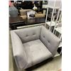 Image 1 : MODERN GREY TUB CHAIR, AS NEW