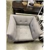 Image 2 : MODERN GREY TUB CHAIR, AS NEW