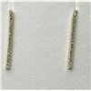 Image 1 : GOLD PLATED STERLING SILVER CZ (1CT) DROP STYLE EARRINGS, W/A $250.00.