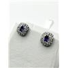 Image 1 : STERLING SILVER NATURAL AMETHYST (0.70CT) WITH CZ (0.70CT) EARRINGS, W/A $400.00.