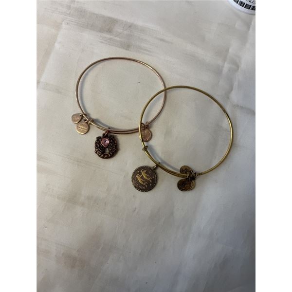 2 VINTAGE ENERGY CHARMS BANGLE, ADJUSTABLE SIZES