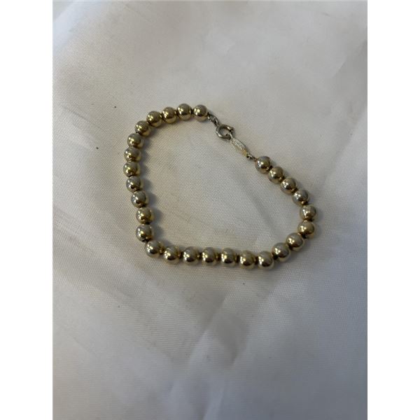GOLD TONE NAPIER BEADS BRACELET SIGNED