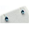 Image 1 : 10KT WHITE GOLD NATURAL BLUE TOPAZ (1.11CT) EARRINGS, RETAIL $550.00. BLUE TOPAZ IS THE BIRTHSTONE F