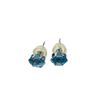 Image 2 : 10KT WHITE GOLD NATURAL BLUE TOPAZ (1.11CT) EARRINGS, RETAIL $550.00. BLUE TOPAZ IS THE BIRTHSTONE F