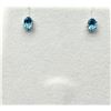 Image 3 : 10KT WHITE GOLD NATURAL BLUE TOPAZ (1.11CT) EARRINGS, RETAIL $550.00. BLUE TOPAZ IS THE BIRTHSTONE F