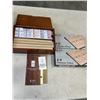 Image 1 : NEW YELLOW MOUNTAIN DOMINOS DOUBLE 12 GAME WITH WOODEN CASE AND RACKS, AND 2 NEW CHINESE CHESS SETS