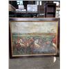 Image 1 : ANTIQUE OIL ON CANVAS SIGNED BY TREVOR JAMES, EQUSTRIAN SCENE, 47 INCH WIDE AND 37 INCH TALL