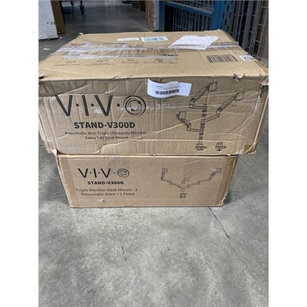 2 VIVO TRIPLE MONITOR DESK MOUNTS