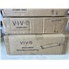 Image 3 : 2 VIVO SINGLE MONITOR DESK MOUNTS, DUAL MONITOR EXTRA TALL DESK MOUNT AND CLAMP ON KEYBOARD TRAY