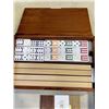 Image 2 : NEW YELLOW MOUNTAIN DOMINOS DOUBLE 12 GAME WITH WOODEN CASE AND RACKS, AND 2 NEW CHINESE CHESS SETS