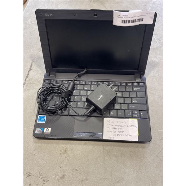 ASUS EE PC 10 INCH LAPTOP WITH INTEL ATOM, WINDOWS 10 UPDATES, READY TO USE WITH CHARGER
