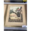 Image 3 : 3 ANTIQUE FRAMED AND SIGNED PAINTINGS