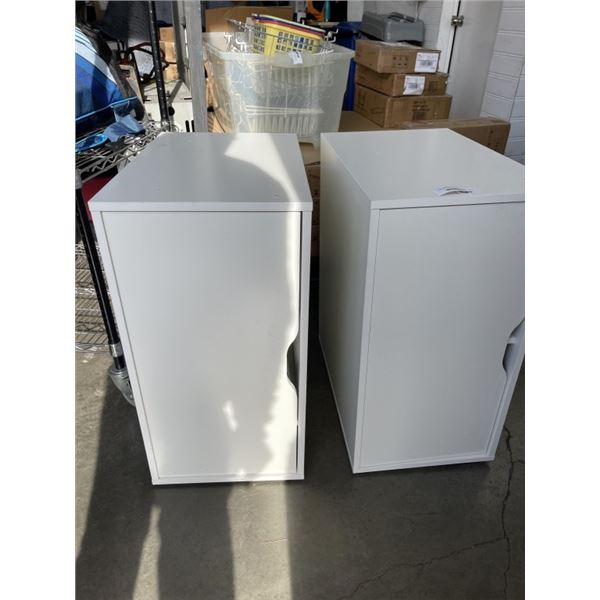 2 WHITE IKEA CUPBOARDS