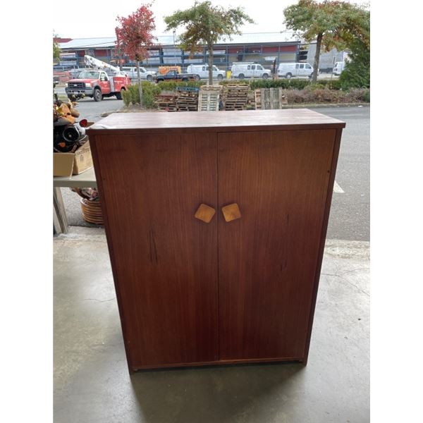 MCM 2 DOOR TEAK CABINET