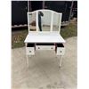 Image 7 : ANTIQUE VANITY WITH TRIFOLD MIRROR