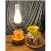 Image 6 : HURRICANE PARLOR LAMP CONVERTED TO 3-WAY LIGHTING – WORKS!