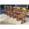 Image 2 : RUSTIC, WOOD, LADDER BACK CHAIRS, LOT OF 6